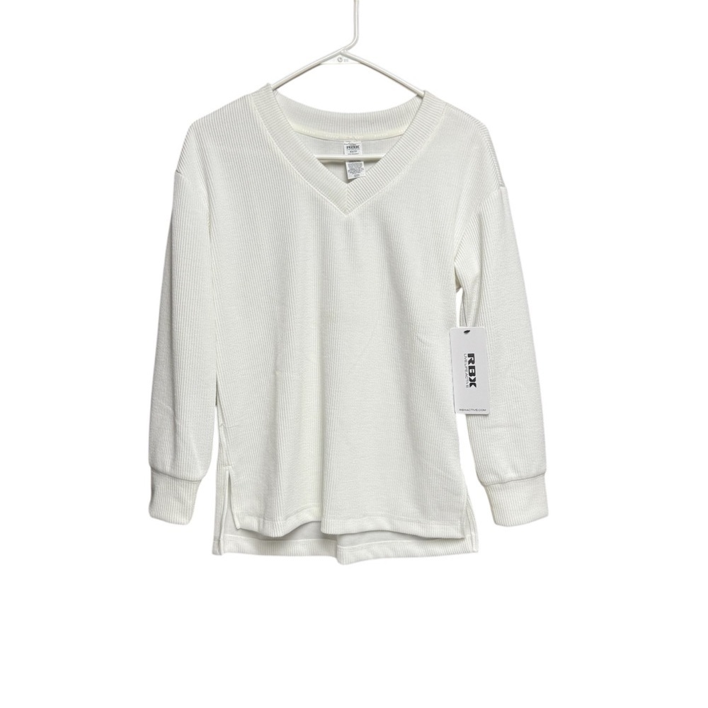 RBX off White V-Neck Long Sleeve Top size XS NWOT athleisure
